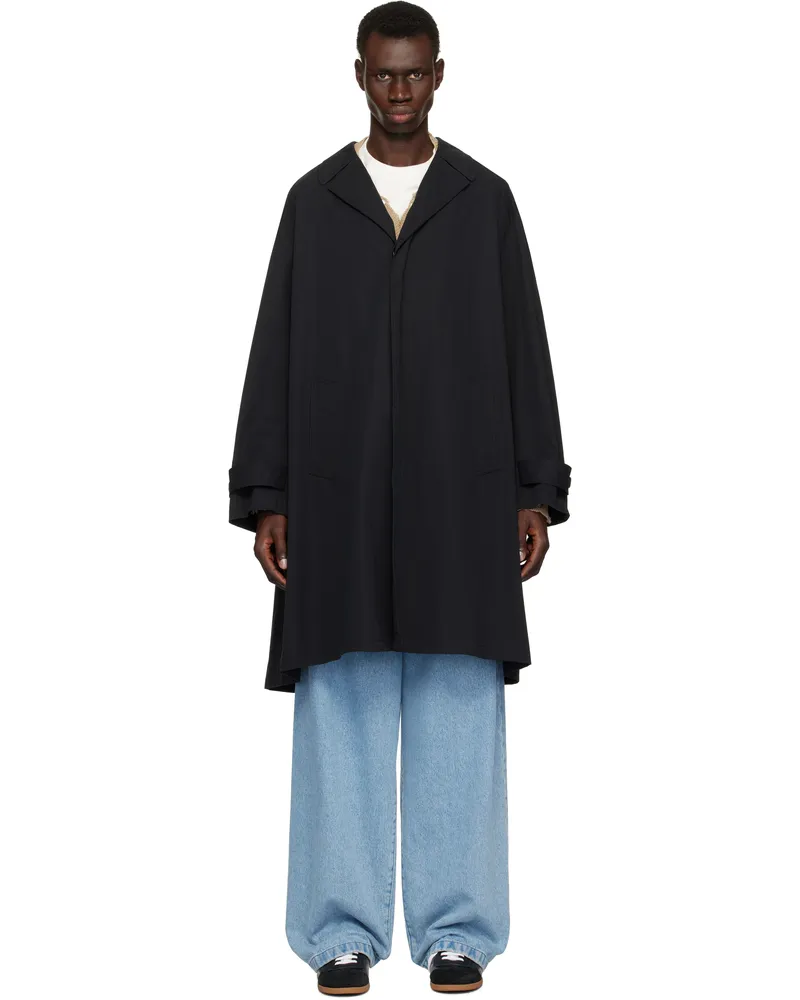 Maison Margiela Black Twill Trench Coat