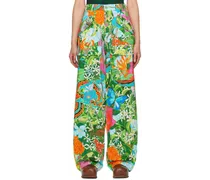 Multicolor Floral Cargo Pants