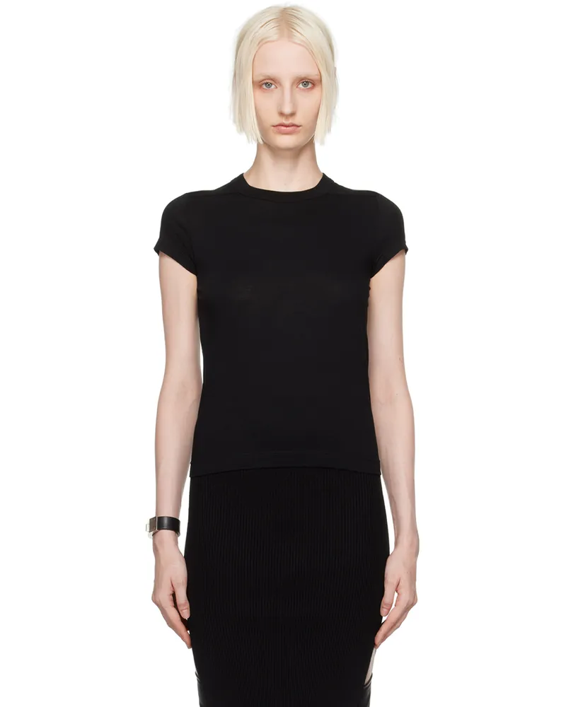 Rick Owens Black Porterville Cropped Level T-Shirt 09