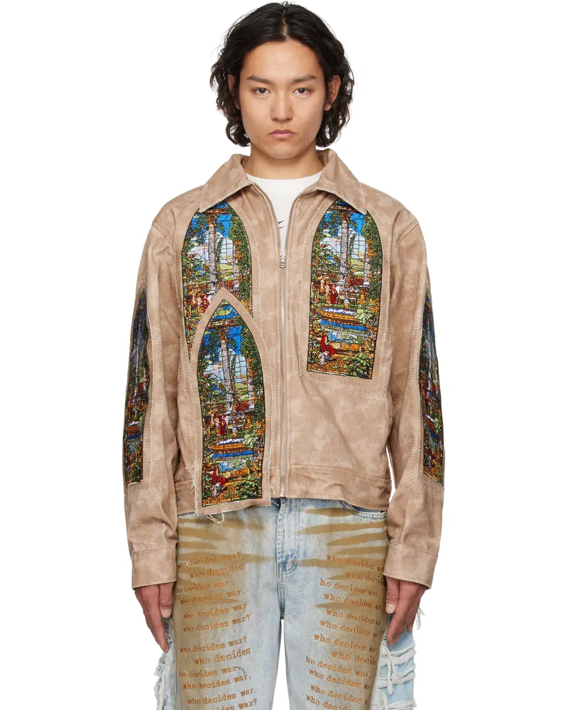 WHO DECIDES WAR Tan Eden Trucker Jacket Tan