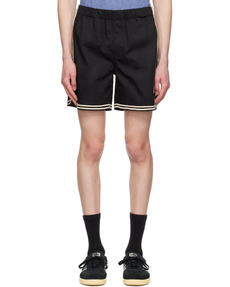 COMMAS Black Braided Cord Shorts Black