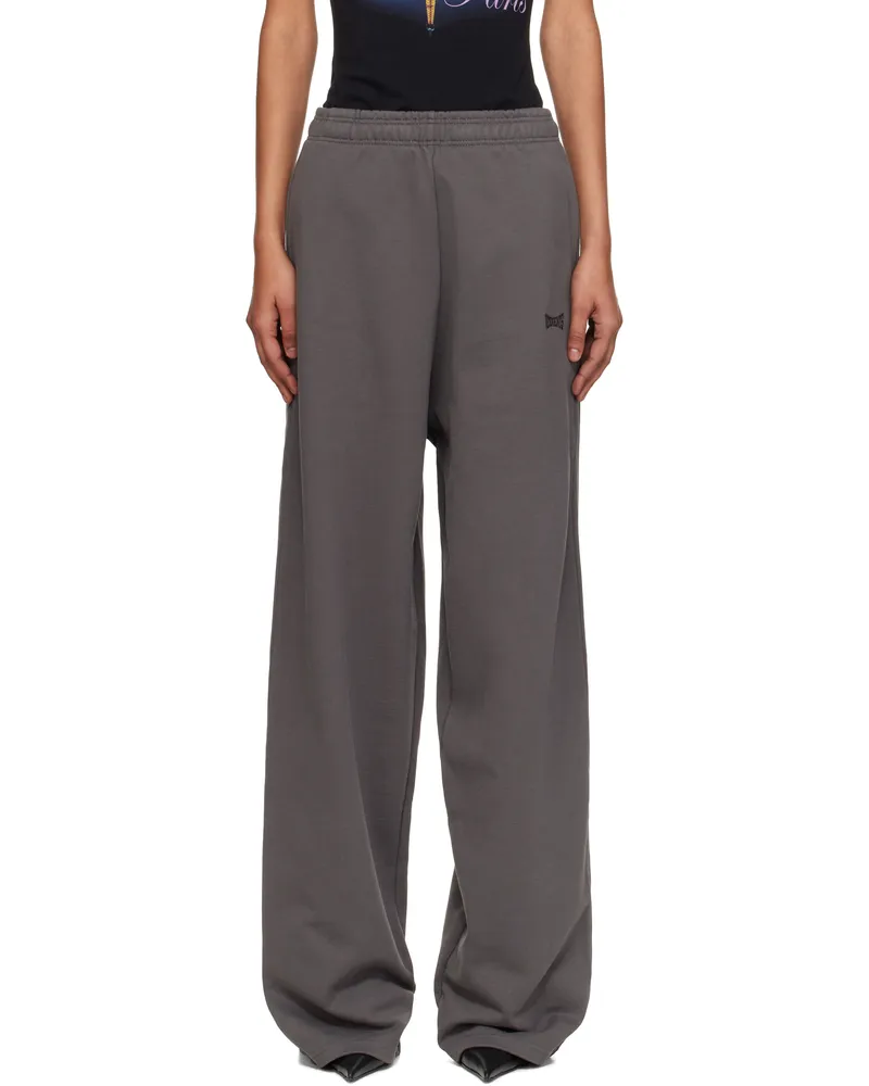 VETEMENTS Gray Boxing Logo Baggy Lounge Pants Magnet