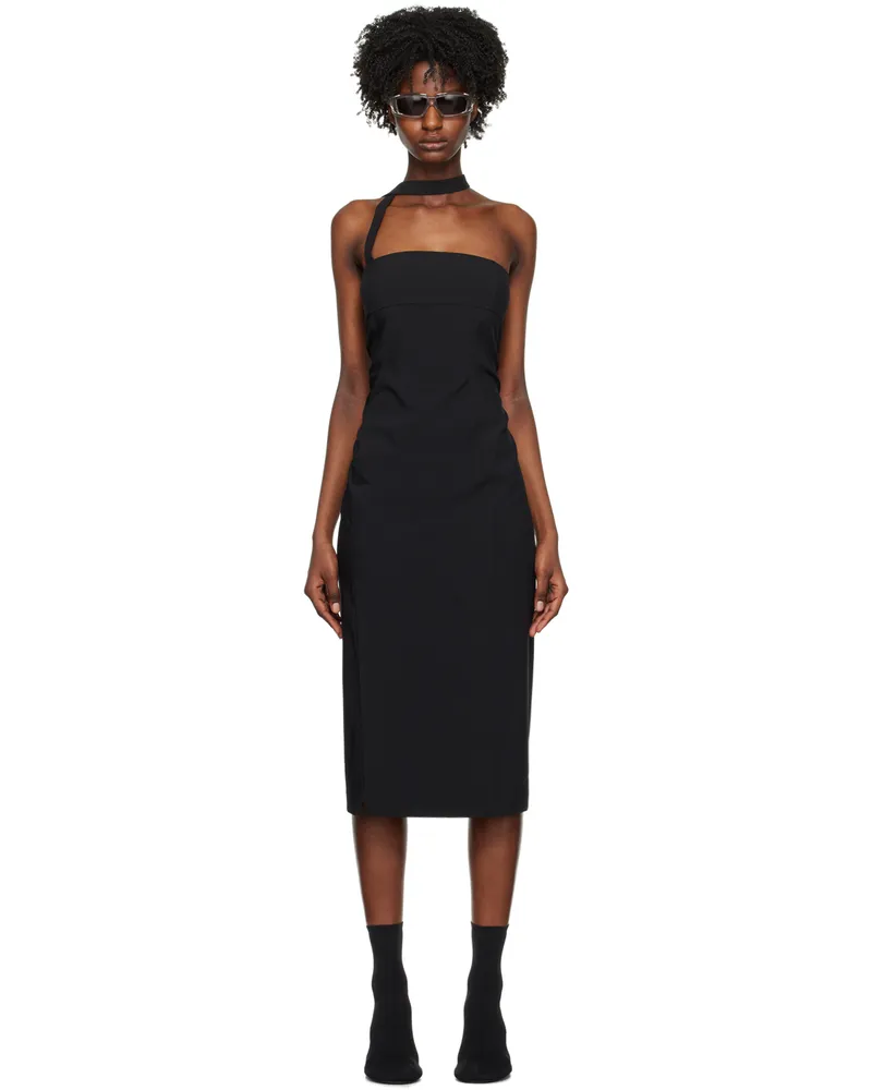 Hyein Seo SSENSE Exclusive Black Midi Dress Black