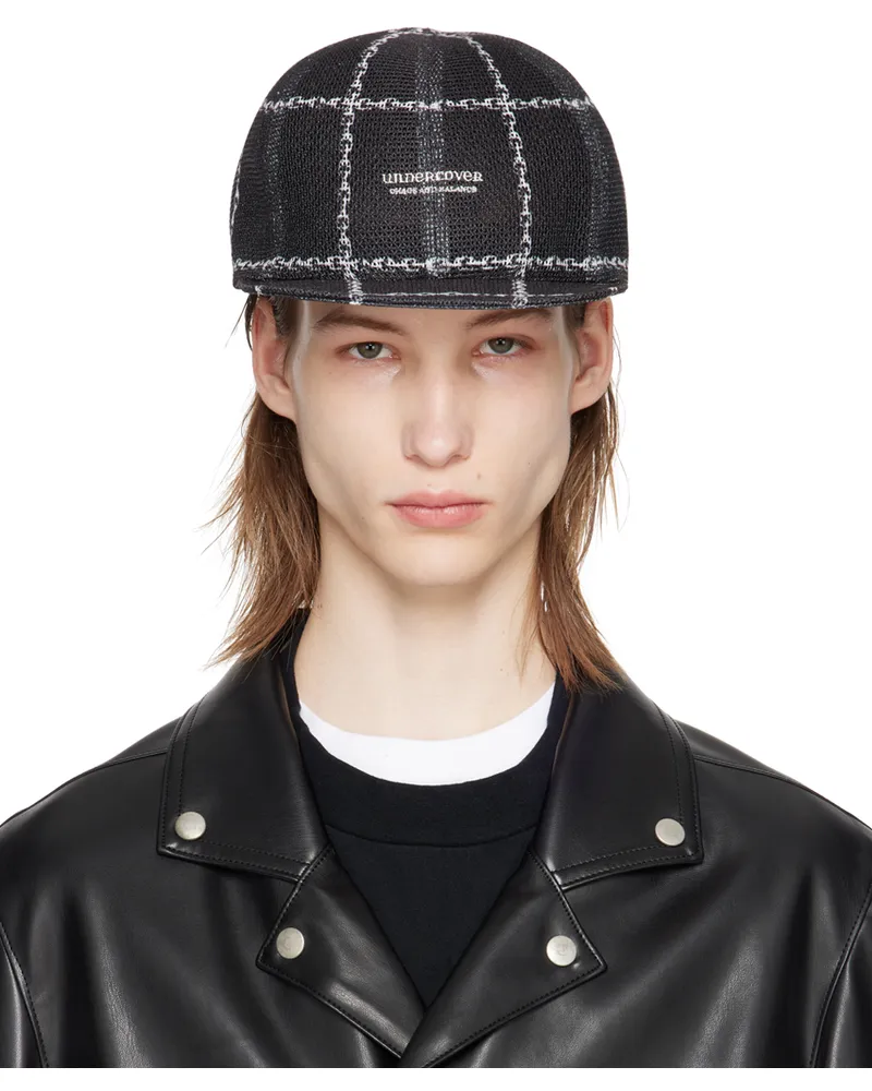 Undercover Black Check Cap Black