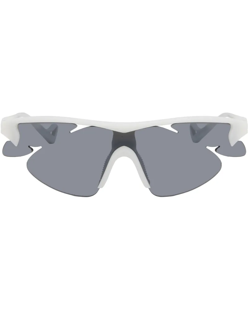 Post Archive Faction White District Vision Edition Junya Racer Sunglasses Cloud