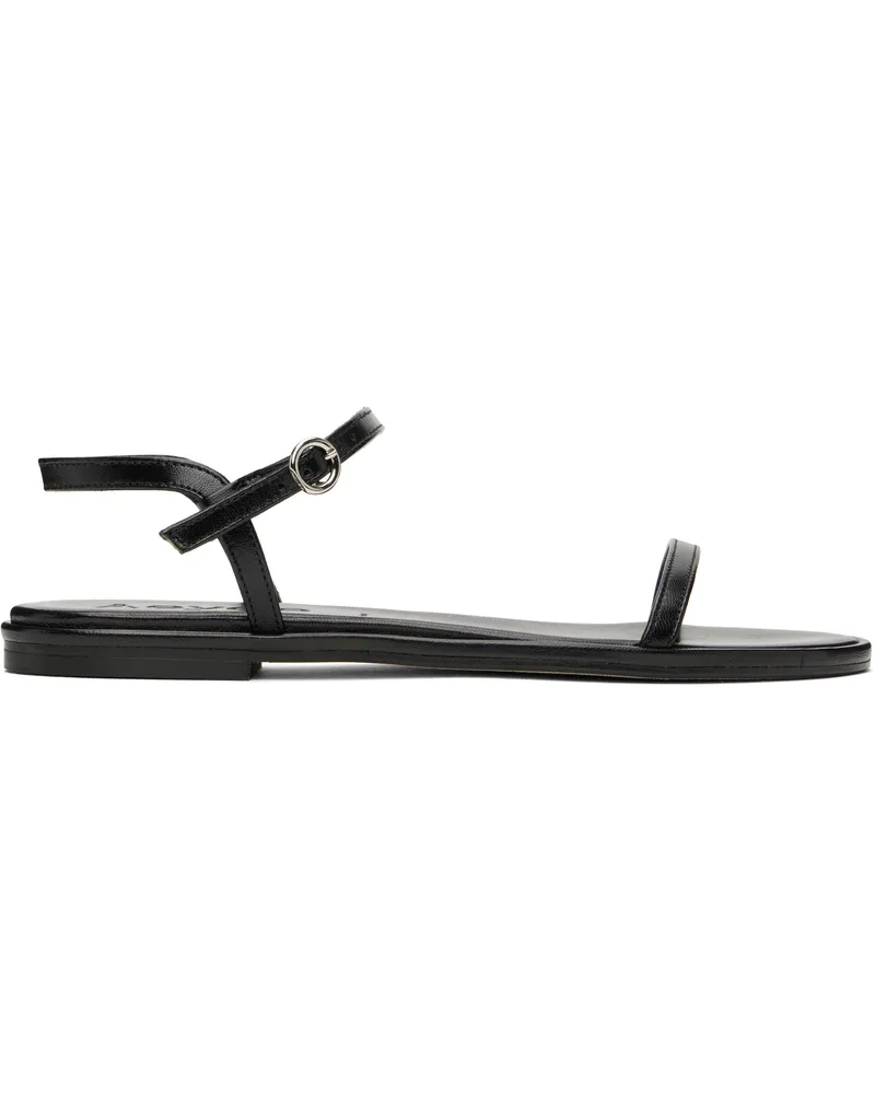 aeyde Black Nettie Leather Sandals Black