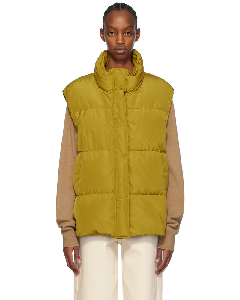 Max Mara Yellow Taffgil Down Vest 45