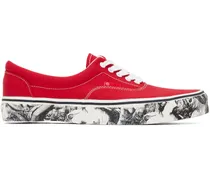 Red Printed Sneakers