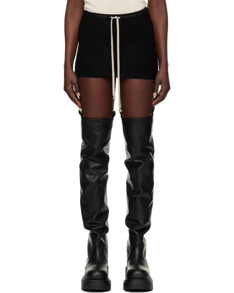 Rick Owens Black Hollywood Bud Shorts 09