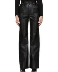 Nanushka Black Zelda Faux-Leather Pants Black