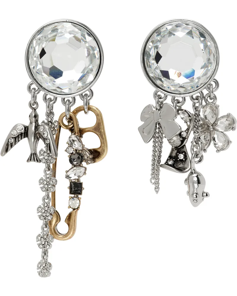 Marc Jacobs Silver & Gold 'The Grunge Glam Gem' Earrings 762