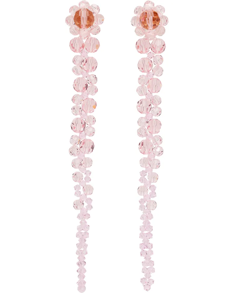 Simone Rocha Pink Drip Earrings Pale