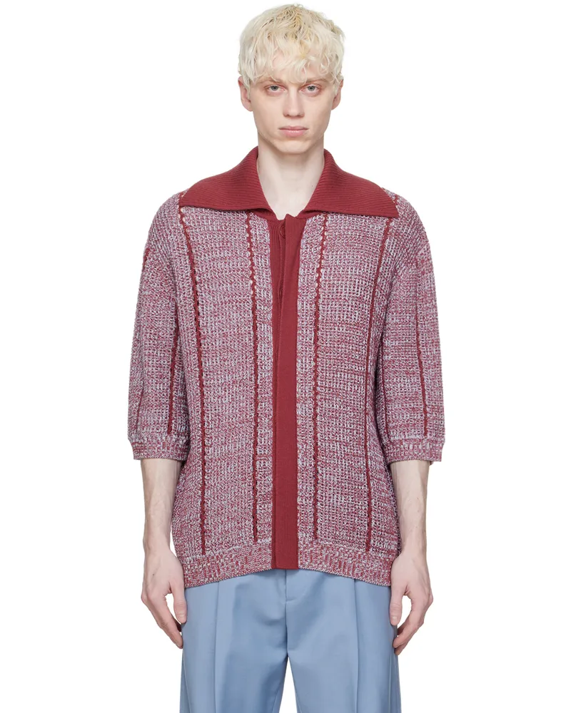Lanvin Red Loose-Fitting Polo 30s1