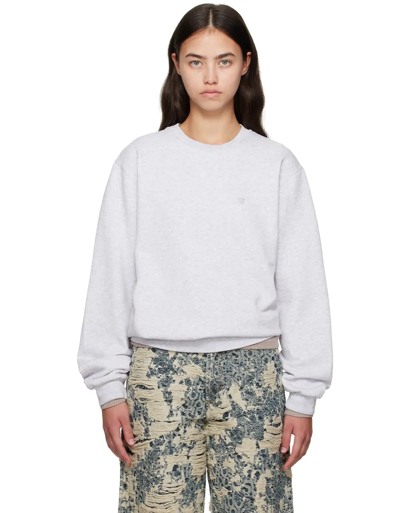 Acne Studios Gray Crew Neck Fleece Sweatshirt 92h