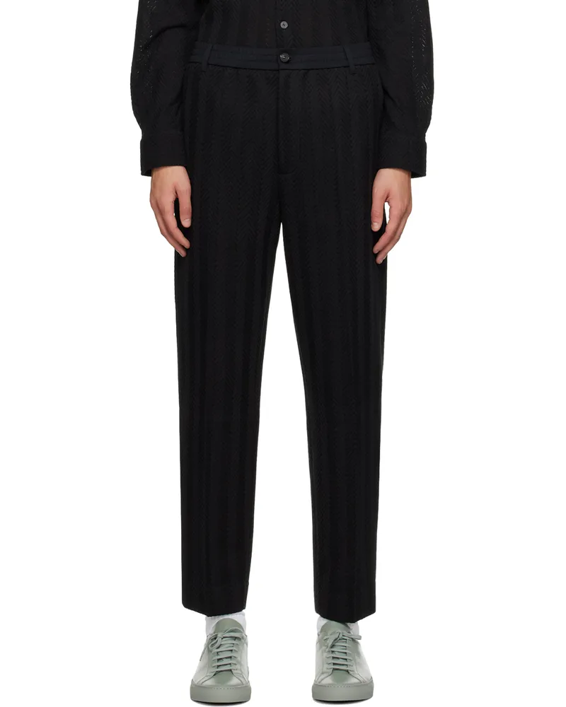 Missoni Black Classic Zig-Zag Trousers Black