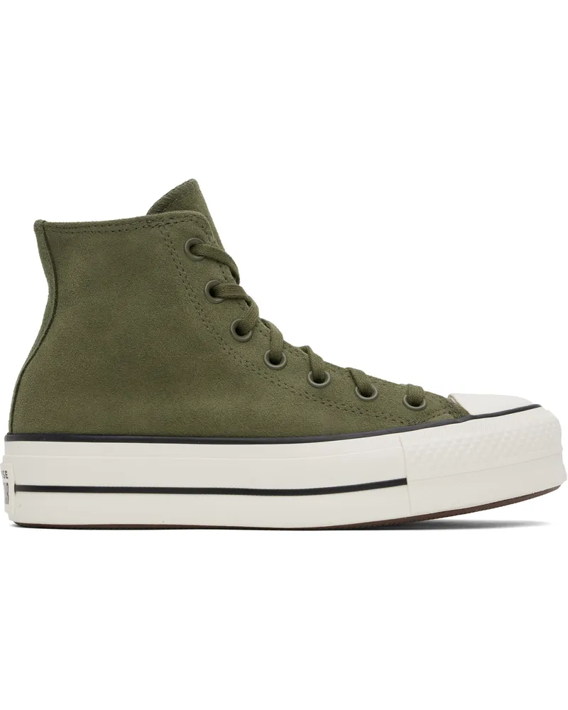 Converse Khaki Chuck Taylor All Star Lift Platform Sneakers Ut