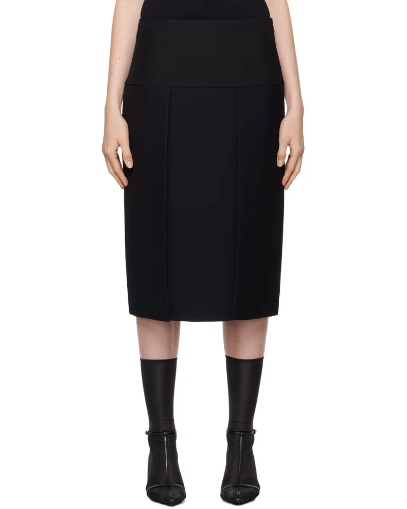 KHAITE Black Kidd Midi Skirt 200