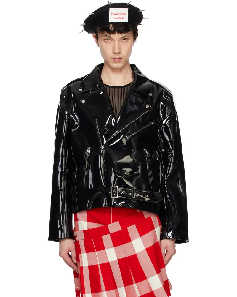 Charles Jeffrey Loverboy Black Biker Jacket Blk