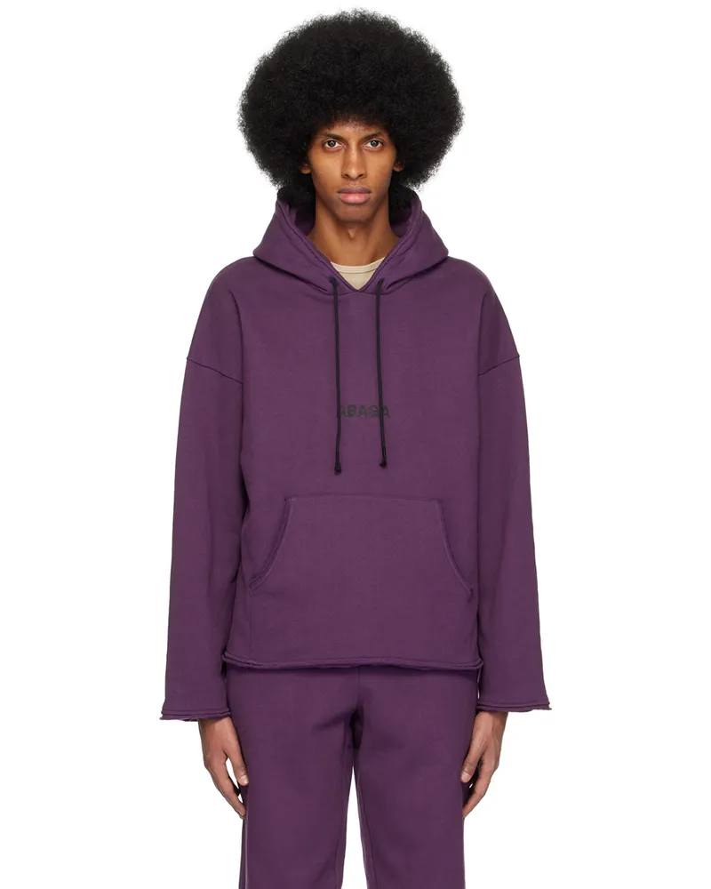 ABAGA VELLI Purple Graphic Hoodie Purple