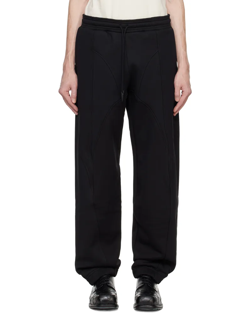 Thierry Mugler Black Light Fleece Track Pants 1999