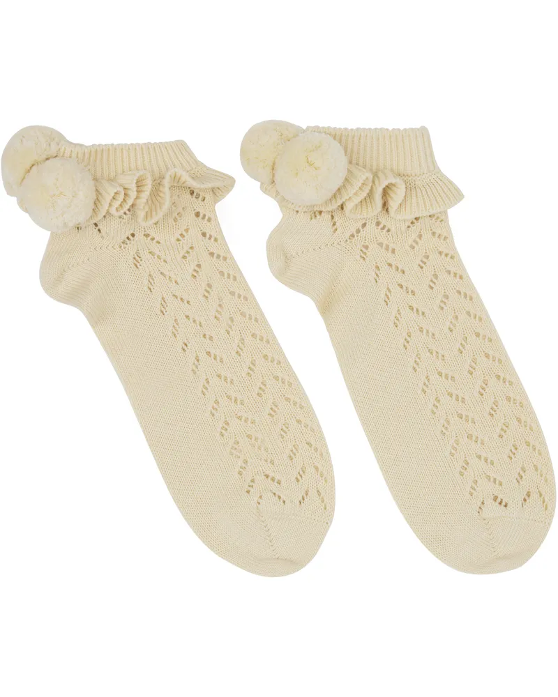 Valentino Garavani Beige Cotton Socks Et5