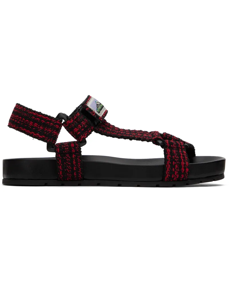 Bottega Veneta Black & Red Trip Sandals 1162