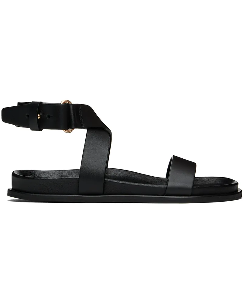 Totême Black 'The Leather Chunky' Sandals 001