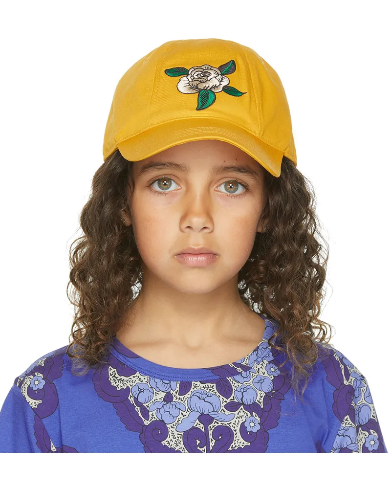 Mini Rodini Kids Yellow Rose Cap Yellow