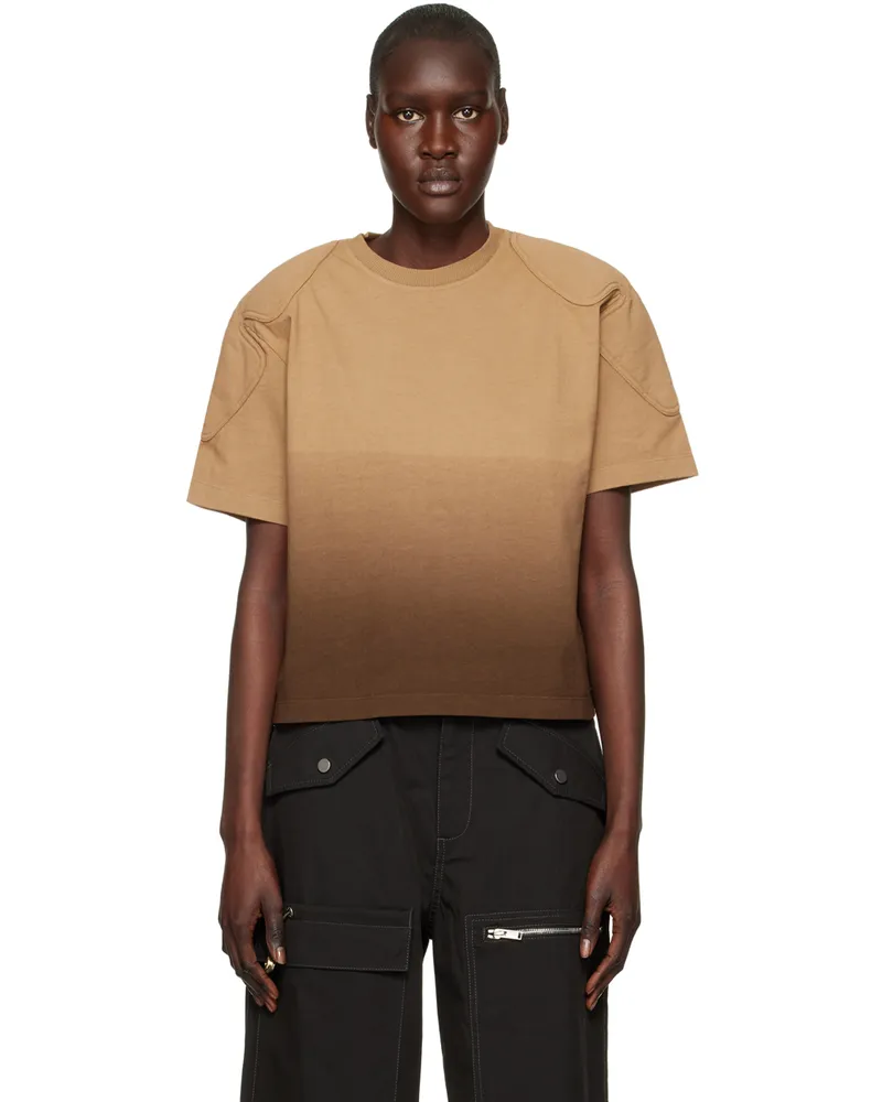 Dion Lee Brown Sunfade T-Shirt Umber