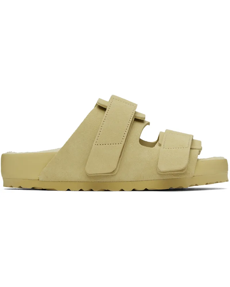 TEKLA Yellow Birkenstock Edition Uji Sandals Straw