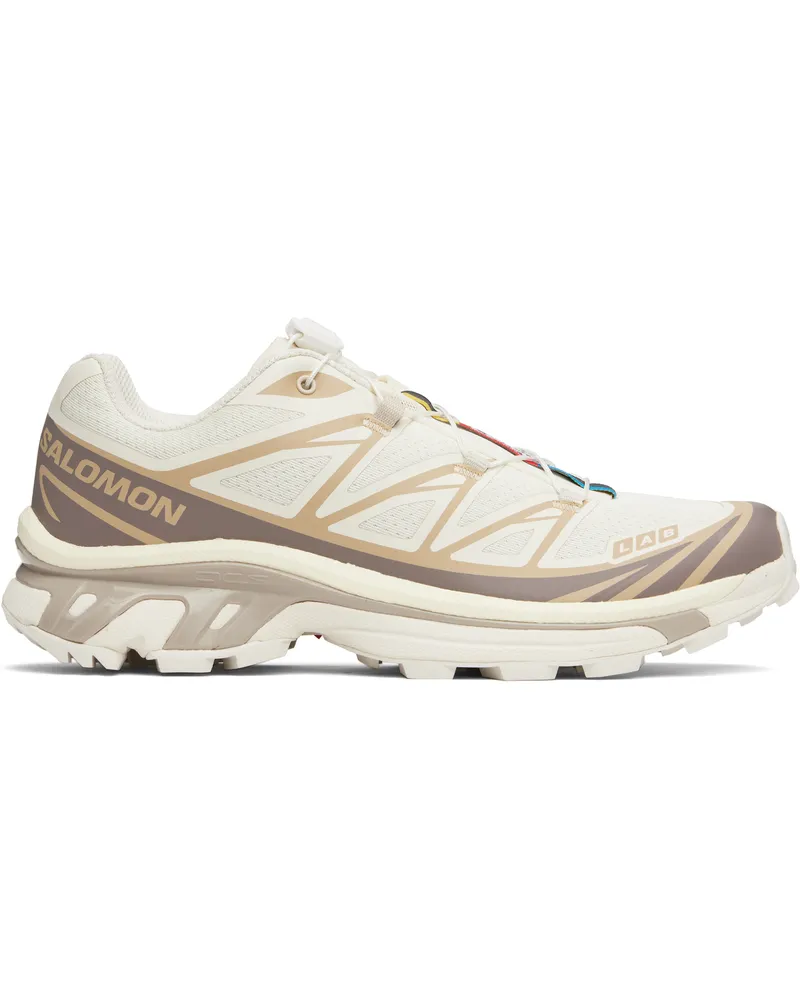 Salomon Off-White & Gray XT-6 Sneakers Vanilla