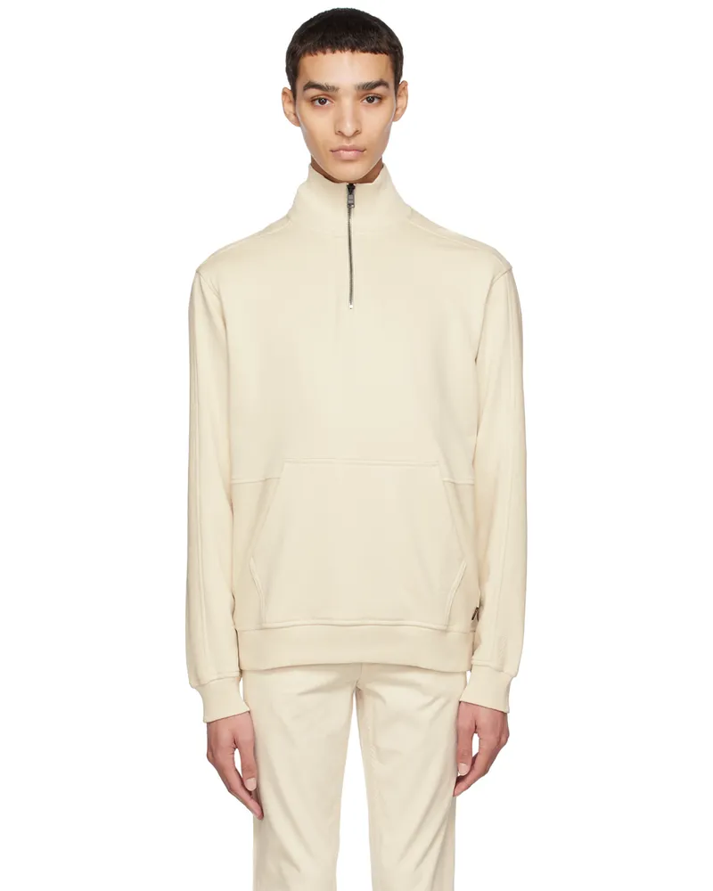 HUGO BOSS Off-White Z Patch Sweater Open