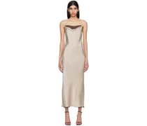 Beige Helena Strappy Midi Dress