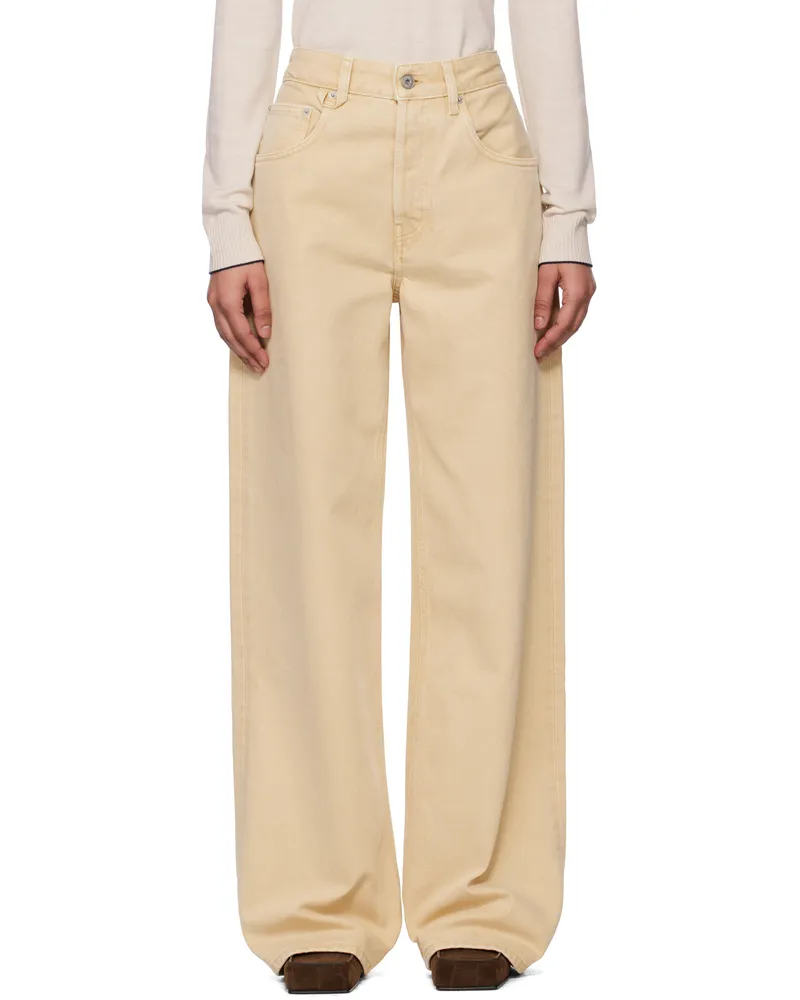 Jacquemus Beige La Croisière 'The wide de-Nîmes' Jeans 130