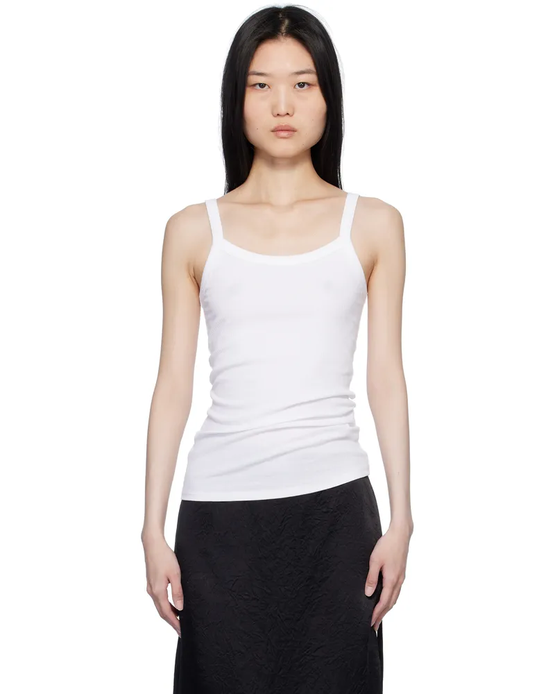 Filippa K White Fine Rib Tank Top 1009