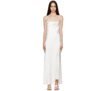 White Split Slip Maxi Dress