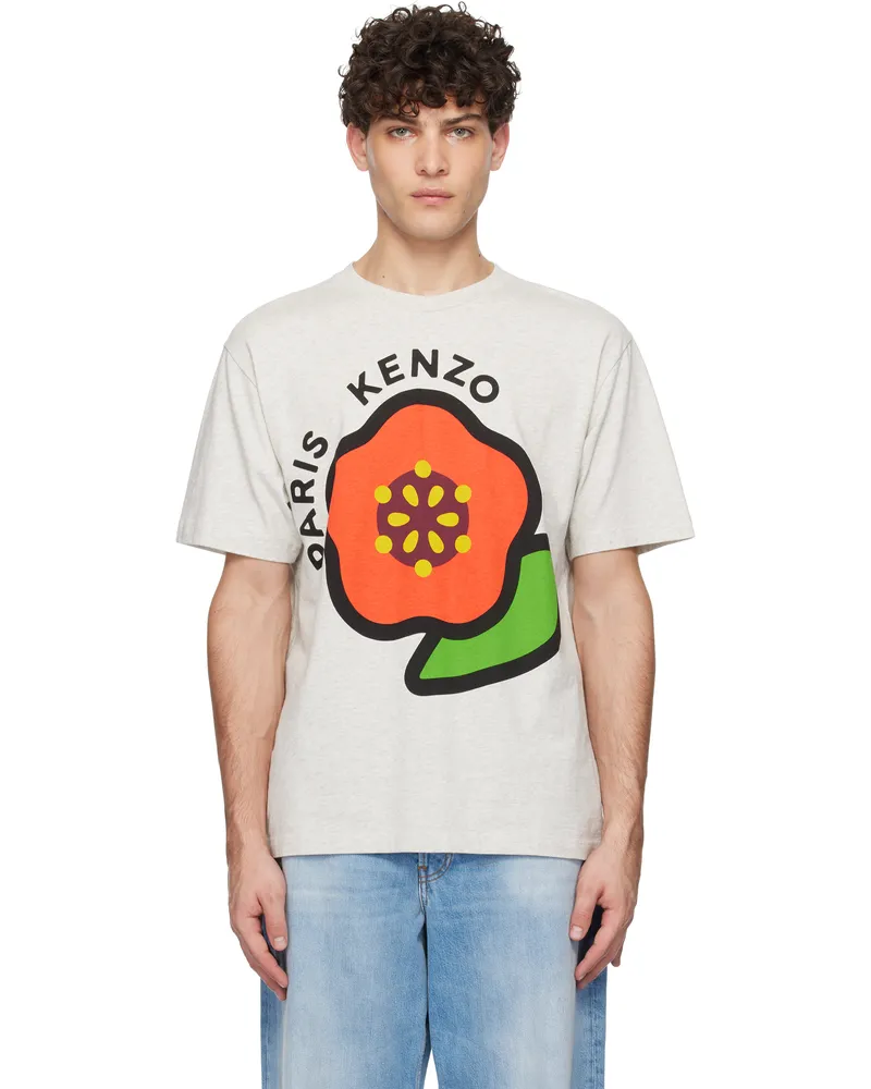 Kenzo Gray Kenzo Paris Pop T-shirt Pale