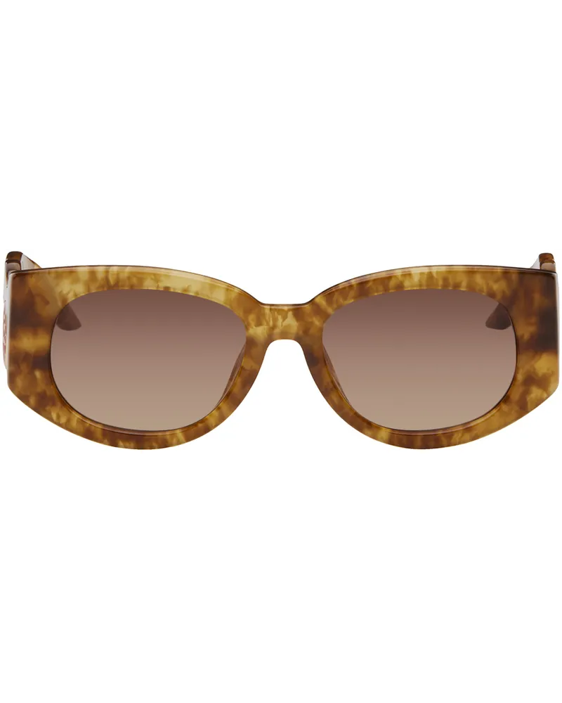 Casablanca Paris Brown 'The Memphis' Sunglasses Gold