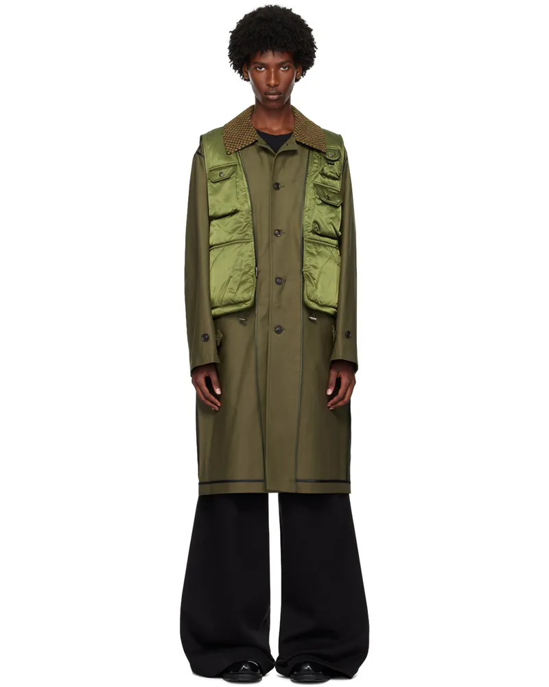 Andersson Bell Khaki Layered Inside-Out Coat Khaki