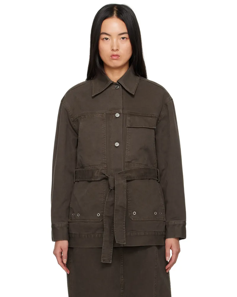 3.1 phillip lim Brown Belted Denim Jacket Co202