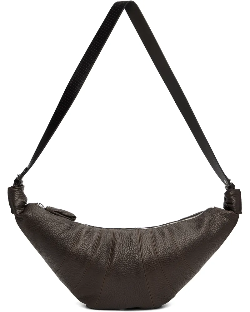 Christophe Lemaire Brown Rail Belt Medium Croissant Bag Br490