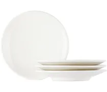 White Tourron Small Plate Set, 4 pcs