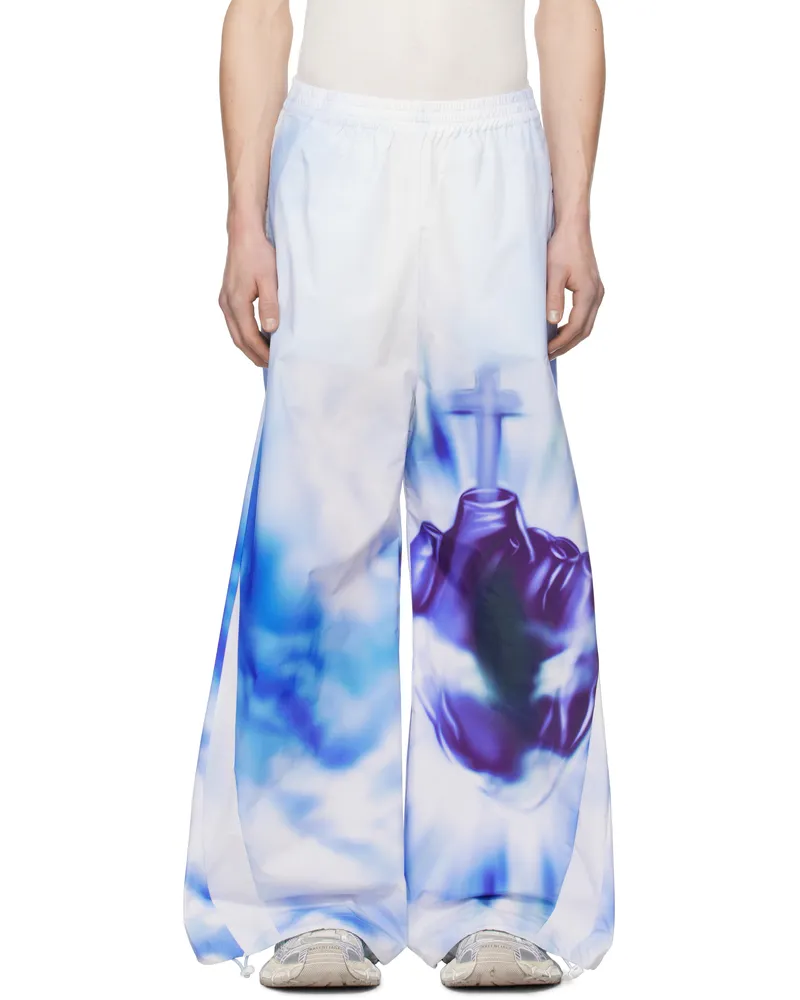 Gerrit Jacob Blue Printed Track Pants Black