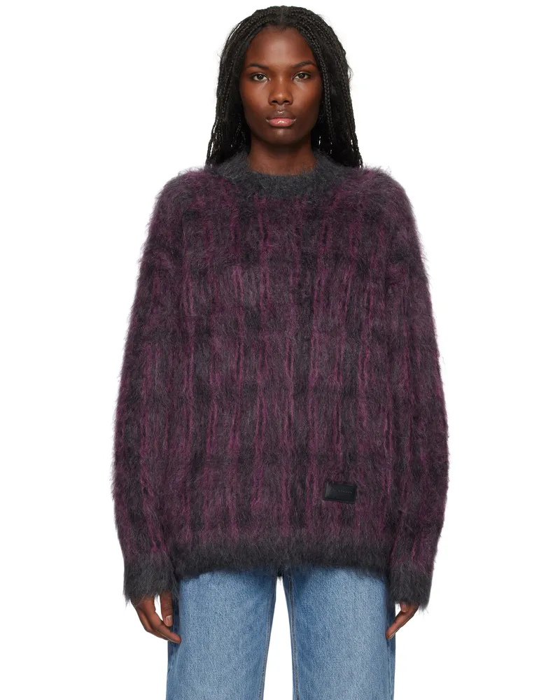 Alexander Wang Pink & Black Oversize Plaid Sweater Pink