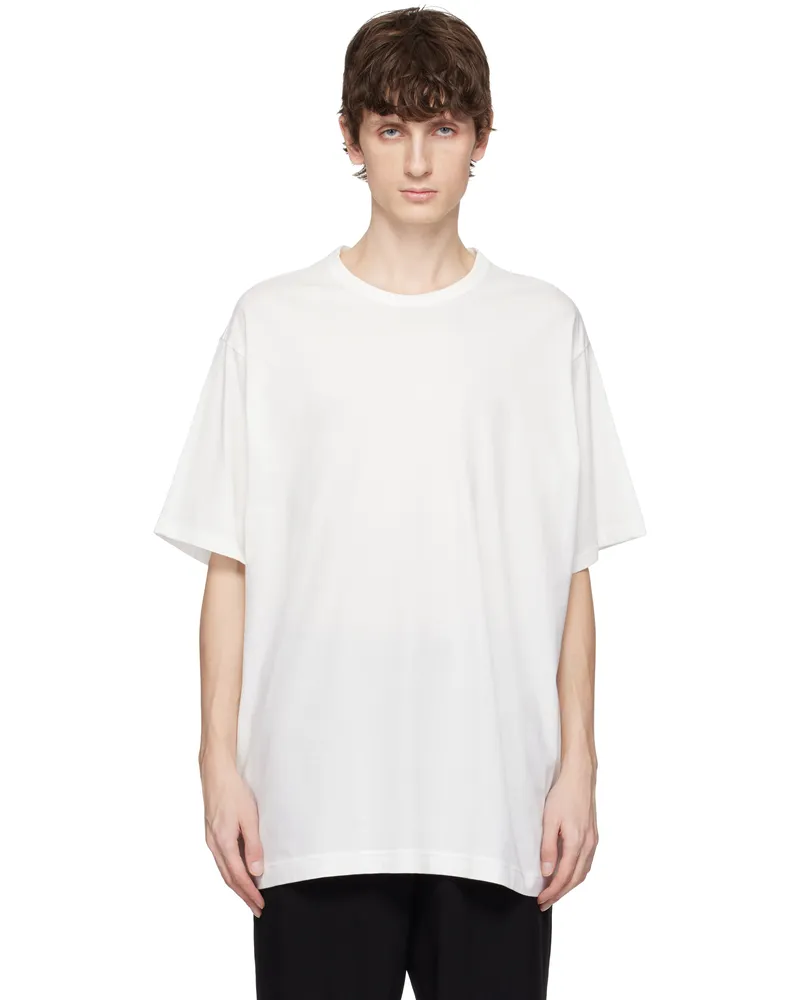 Yohji Yamamoto White Ultima Jersey Round Neck T-shirt 1