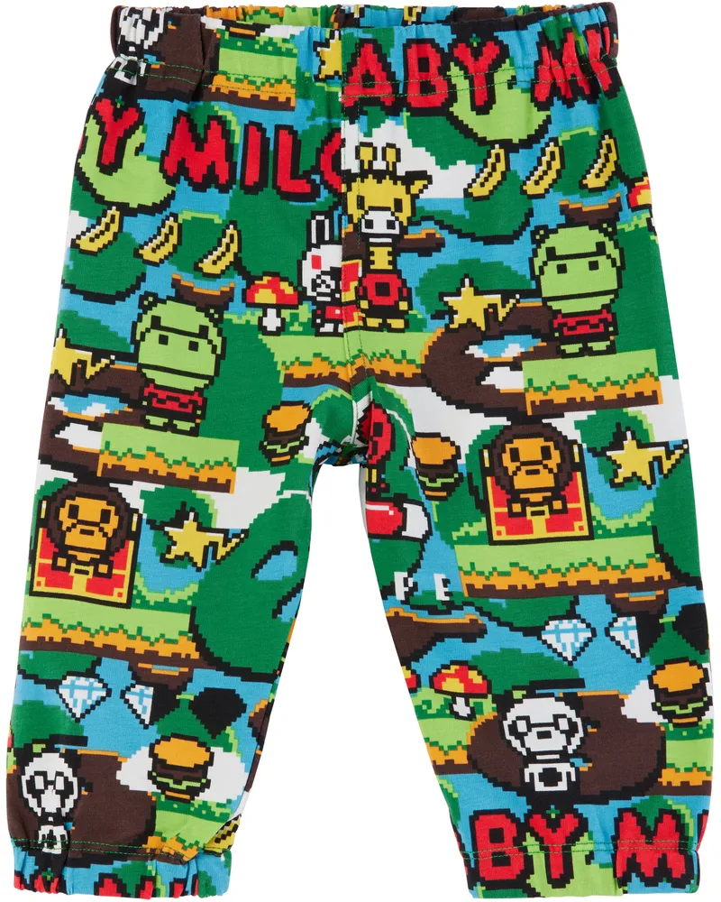 BAPE Baby Multicolor Baby Milo Game Pattern Sweatpants Mul-multi