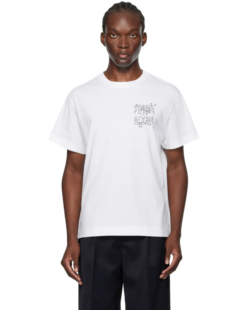 Simone Rocha White Ribbon Logo T-Shirt White