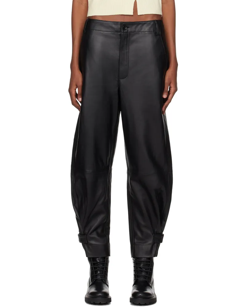Proenza Schouler Black Proenza Schouler White Label Leather Pants 001