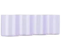 Purple Cilindro Water Glass Set, 4 pcs