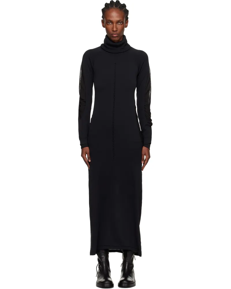 Y-3 Black 'Y-3 Hooded Knit' Maxi Dress Black